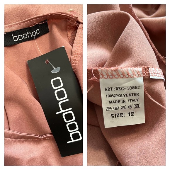 Satin Flute Sleeve Crop Top Shirt and Ballet Tie Mini Skirt Set Lavender Dress - Picture 4 of 4